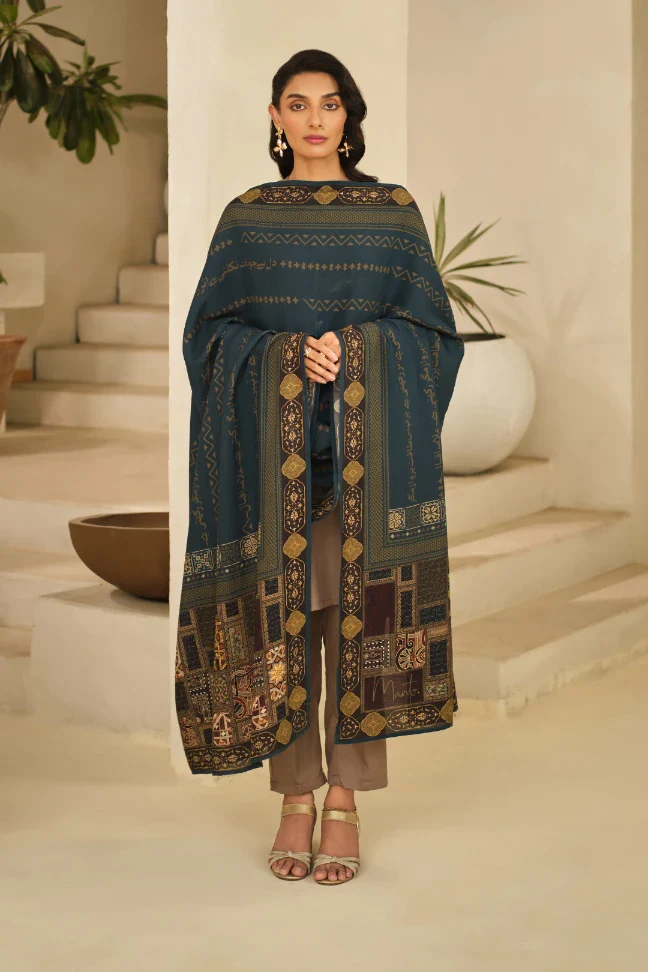 Aashiyana (Beautiful Home) Odhni - Teal - Image 3