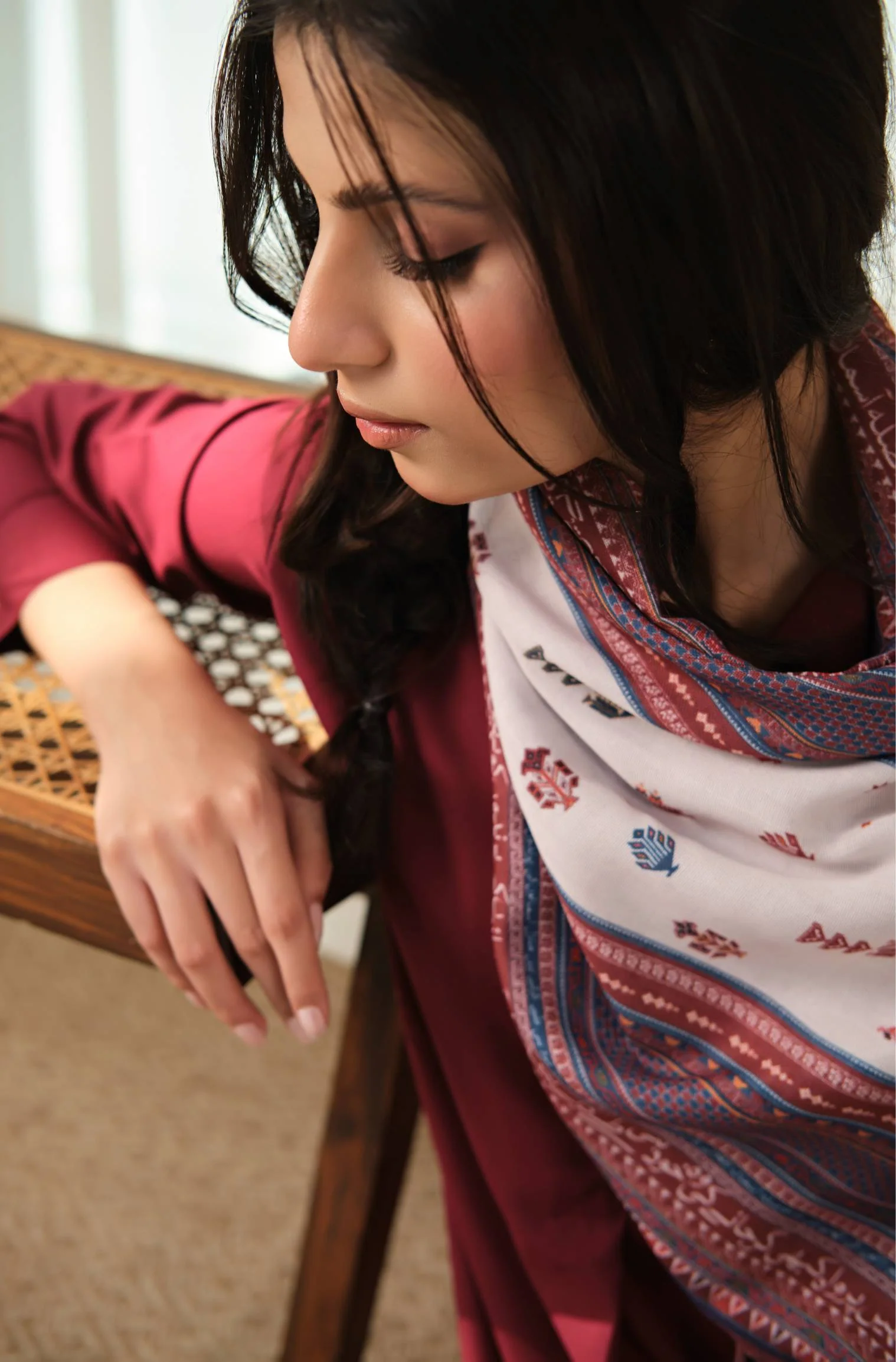 Aghaaz (Genesis) - Maroon & Blue Stole - Image 4