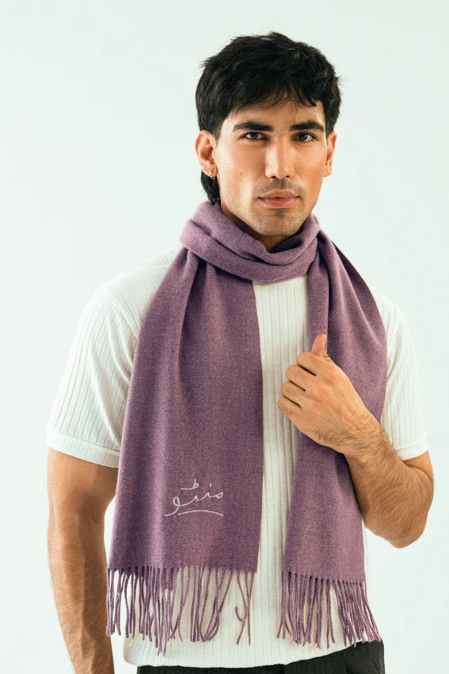 Cashmere Stole - Dusky Mauve - Image 8