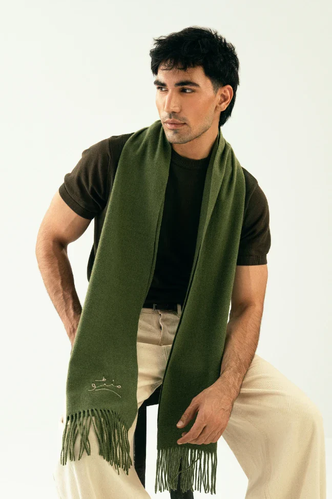 Cashmere Stole - Matcha Green - Image 3