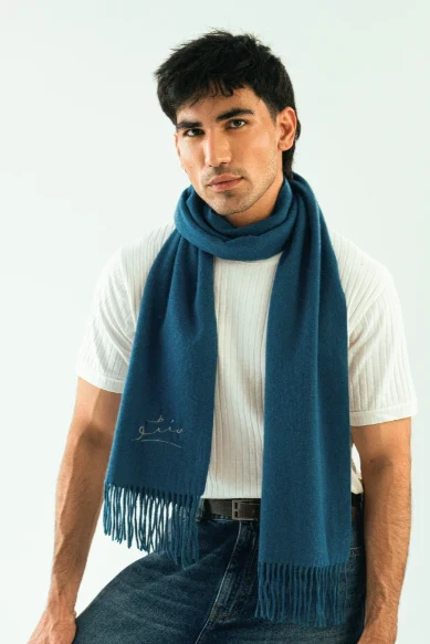 Cashmere Stole - Smurf Blue - Image 2