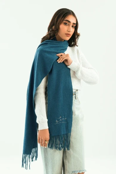 Cashmere Stole - Smurf Blue - Image 7