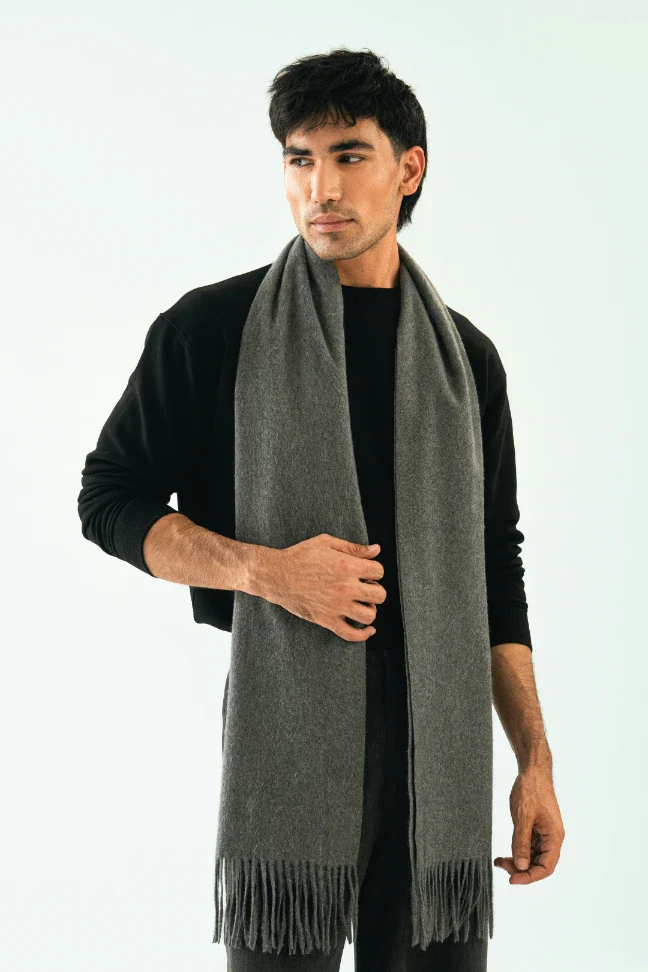 Cashmere Stole - Stormy Grey - Image 5