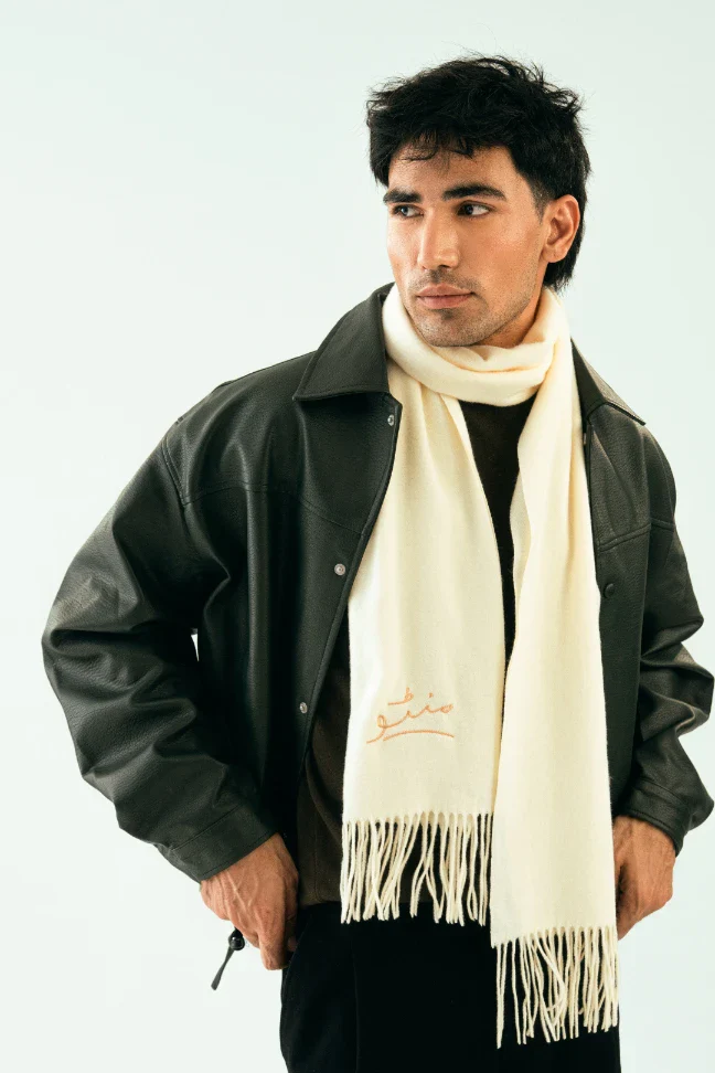 Cashmere Stole - Vanilla White - Image 4