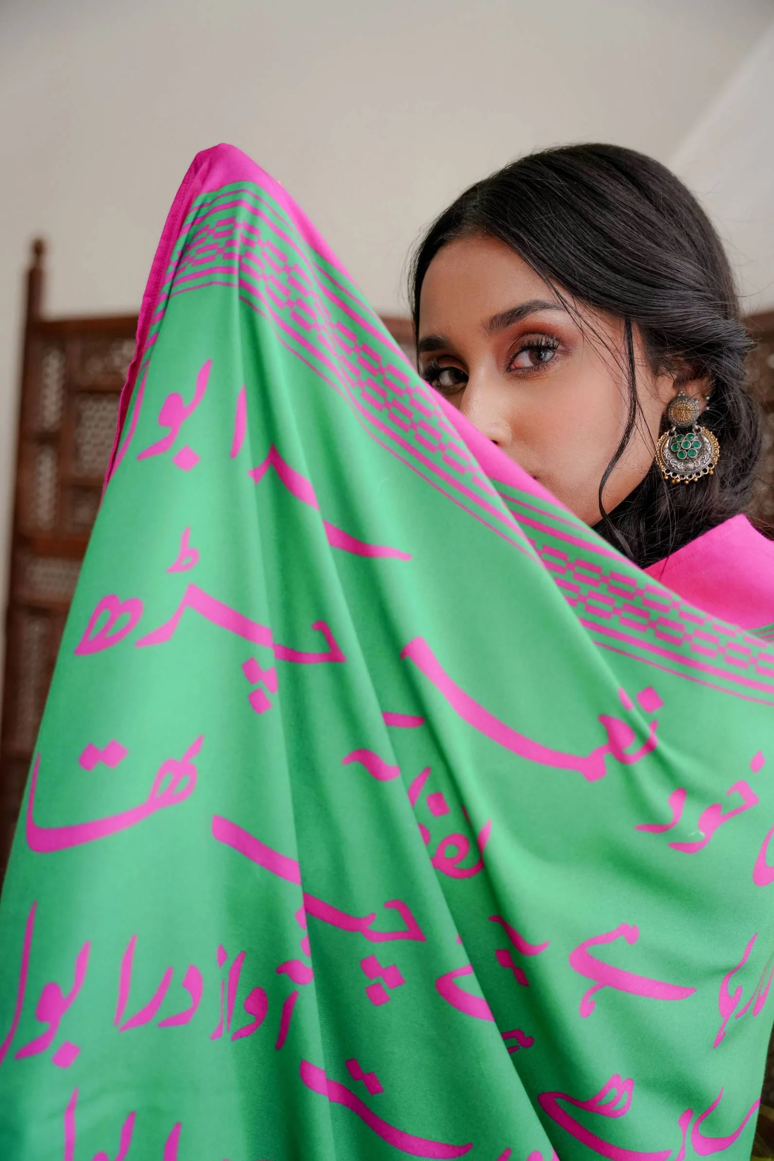 Bol (Speak Your Truth) - Green & Magenta Odhni - Image 6