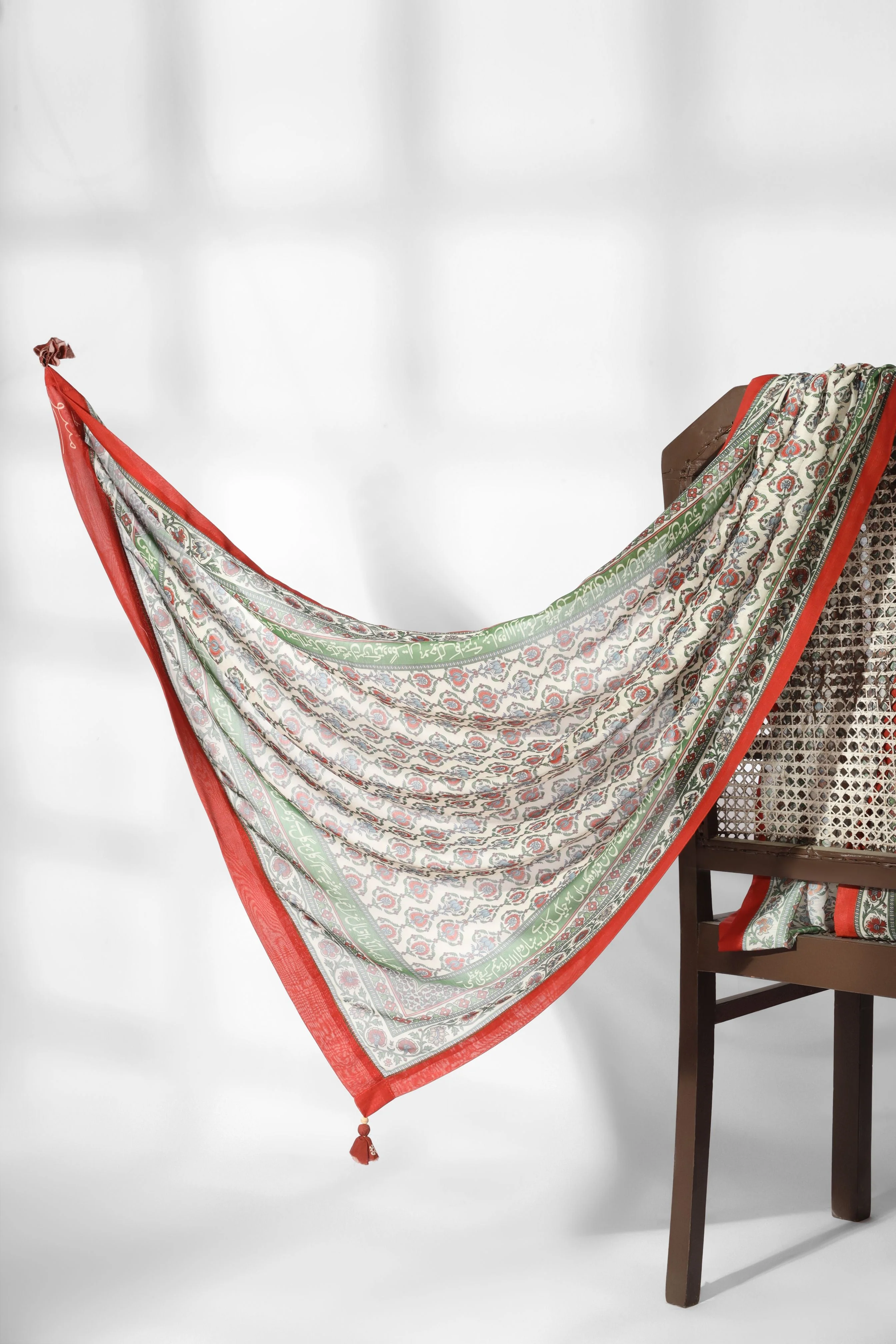 Gulbahar Dupatta - Brick Red - Image 3