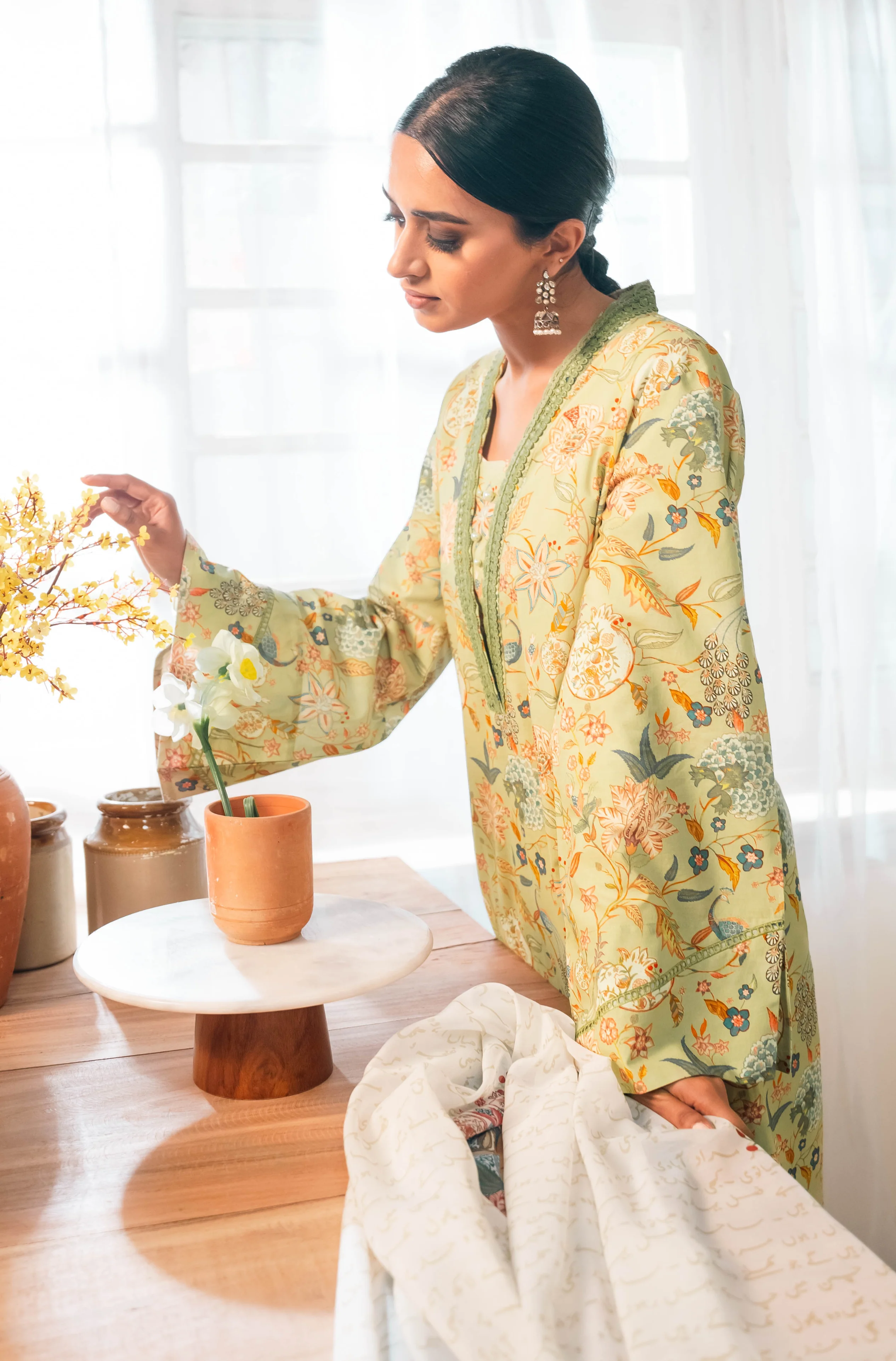 Gulnaar (Fruit Flora) - Mint & Teal Co-Ord Set - Image 4
