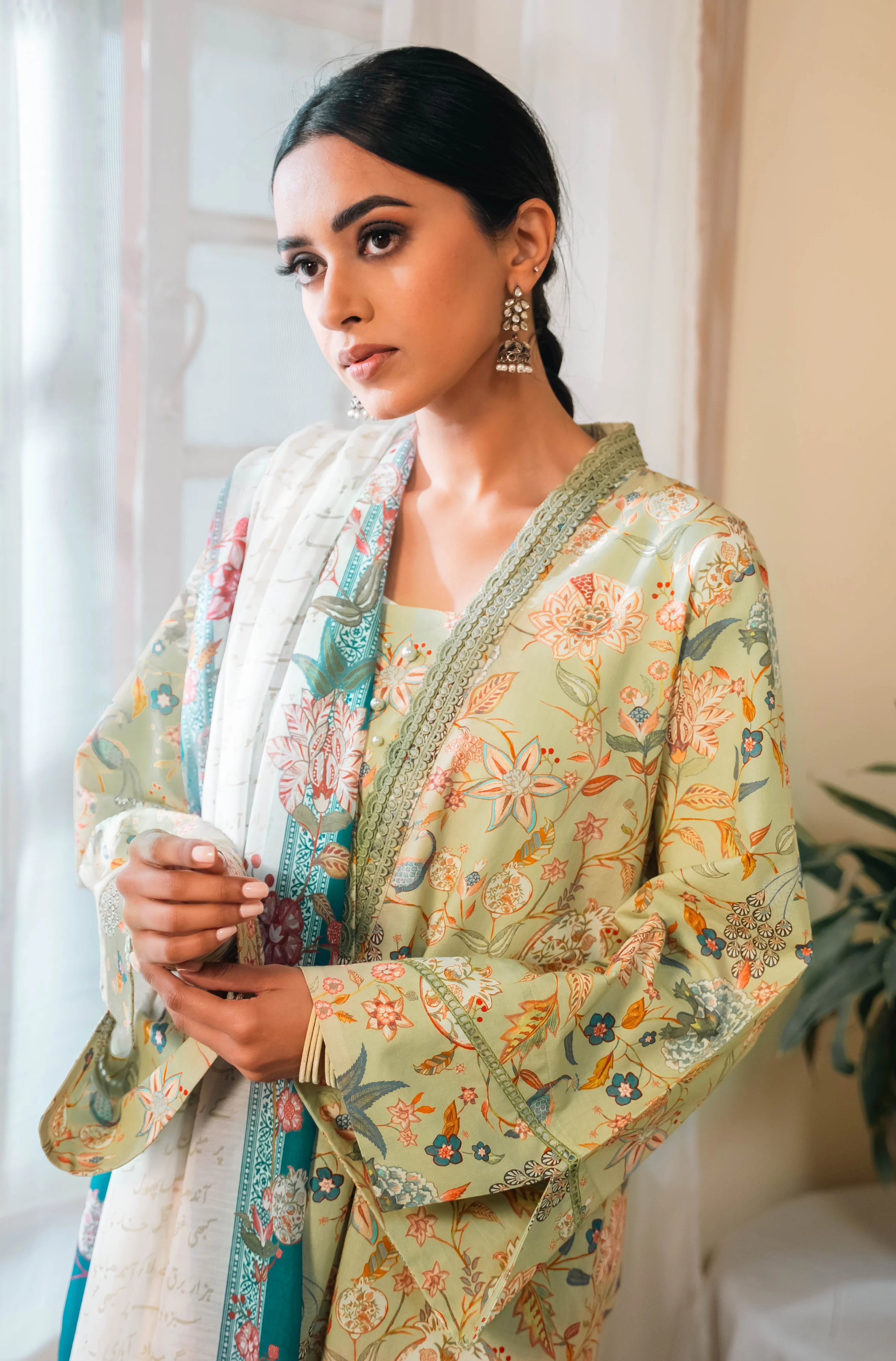 Gulnaar (Fruit Flora) - Mint & Teal Co-Ord Set - Image 6
