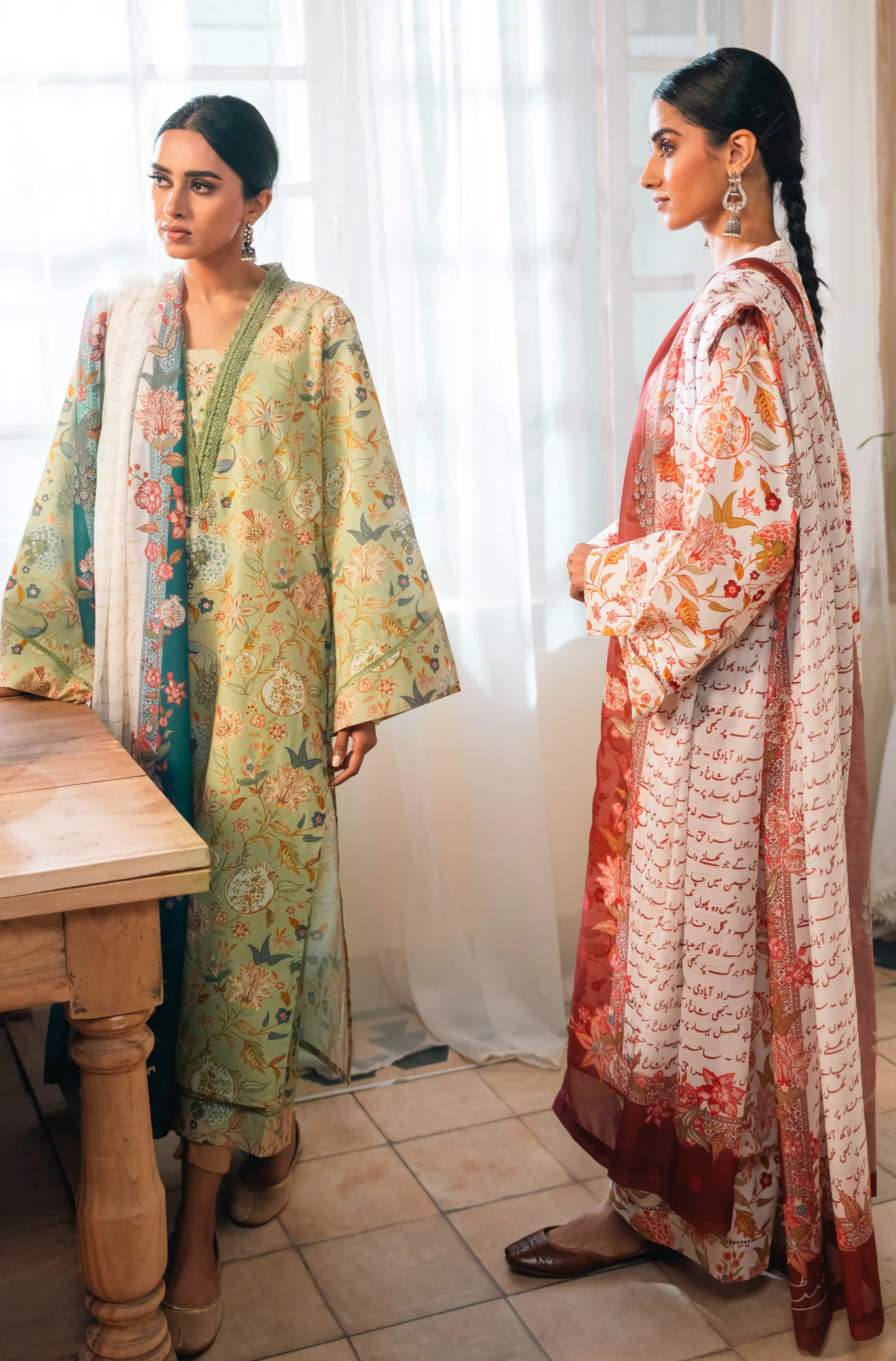 Gulnaar (Fruit Flora) - Mint & Teal Co-Ord Set - Image 8