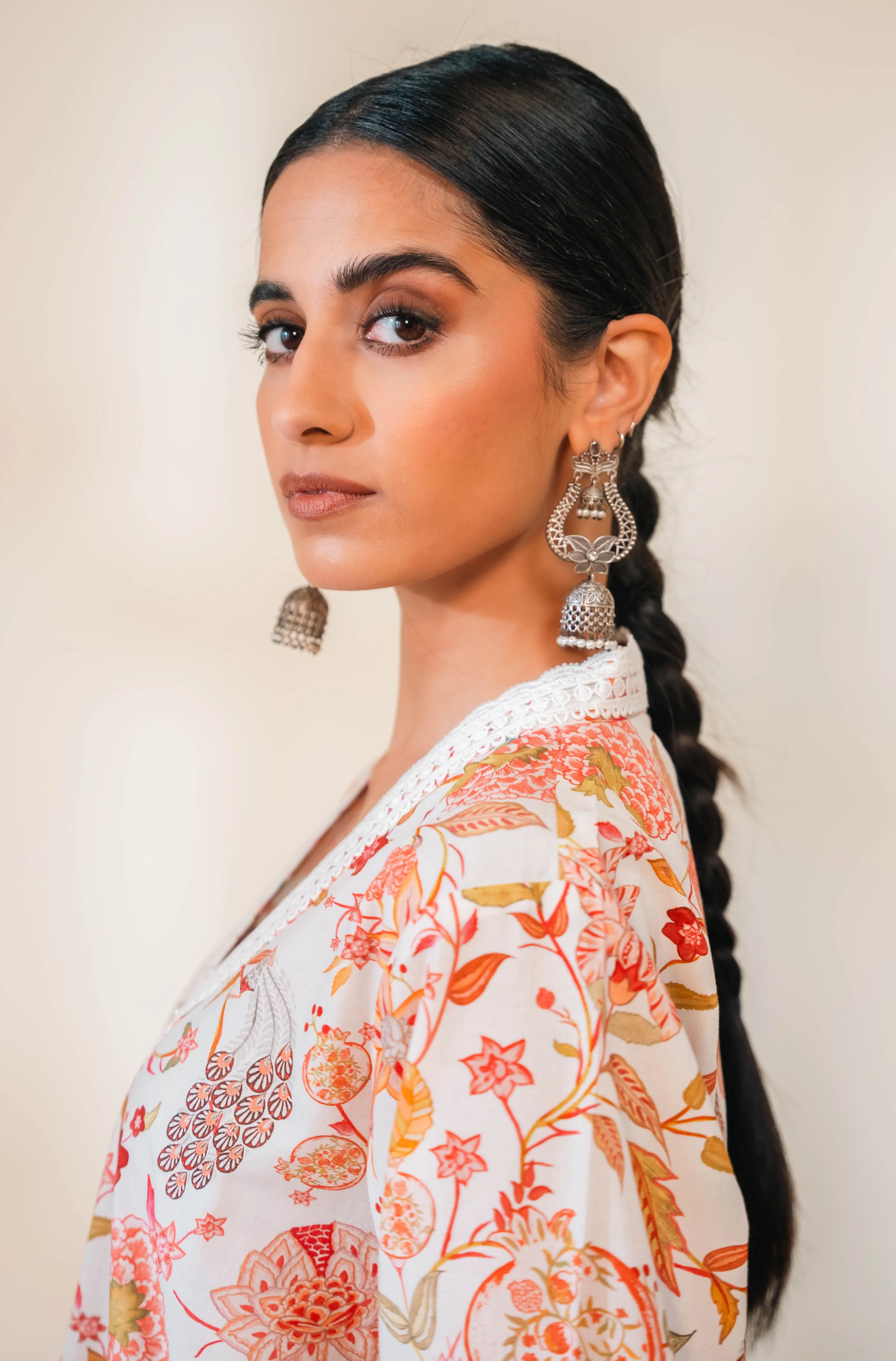 Gulnaar (Fruit Flora) - Off White & Maroon Co-Ord Set - Image 4