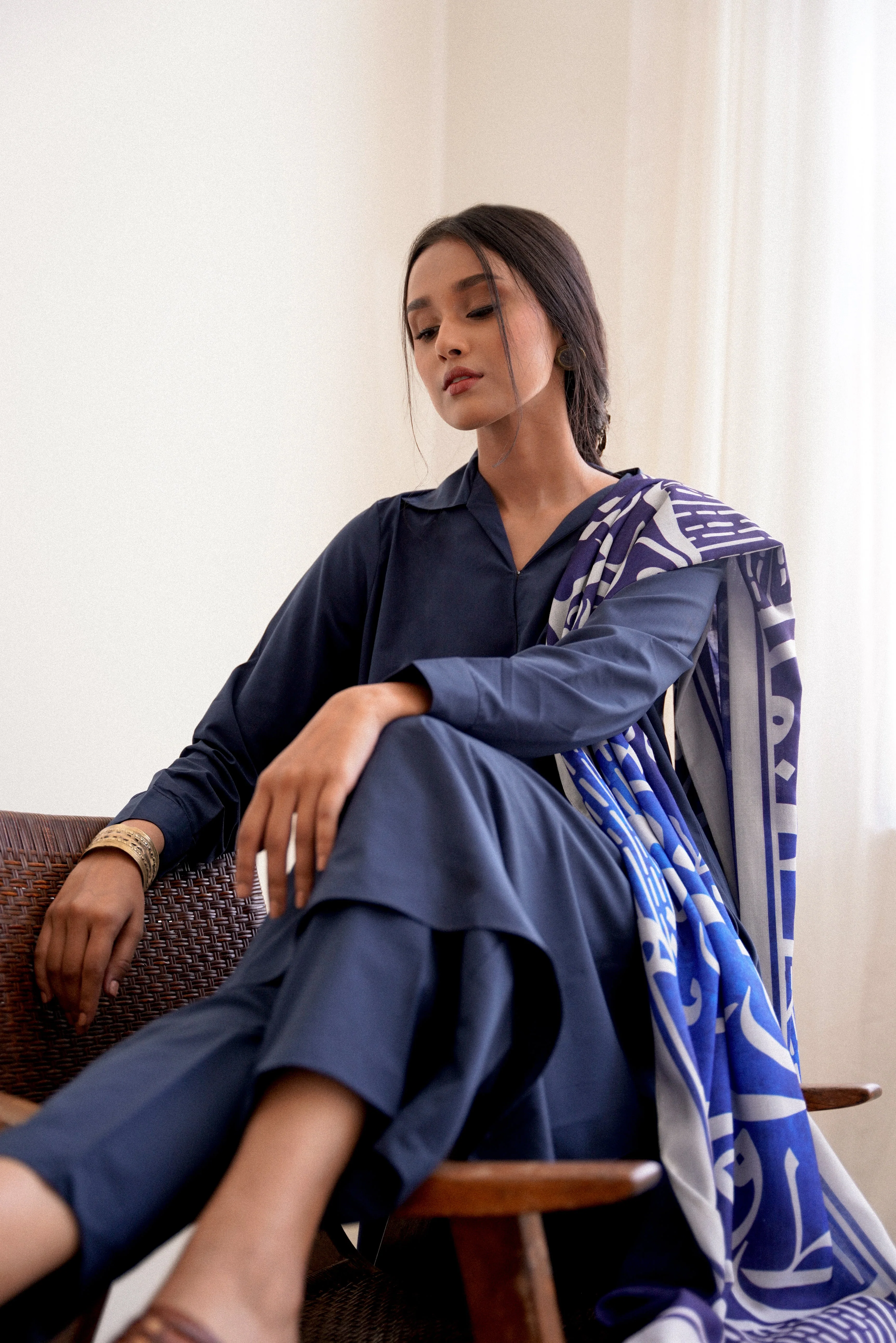 Huroof (Arabic Letter) - Shaded Blue Stole - Image 4