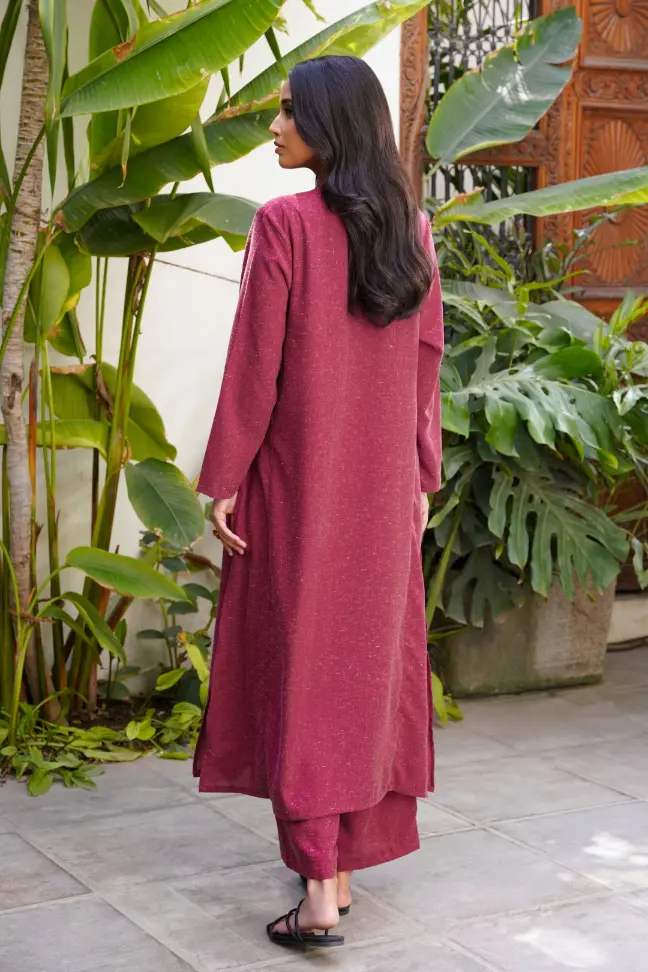 Kalidaar Co-Ord Set - Berry Plum - Image 3
