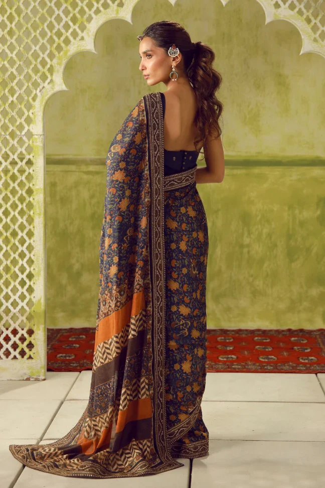 Khoobsurat (Breathtaking) - Blue Saree - Image 3