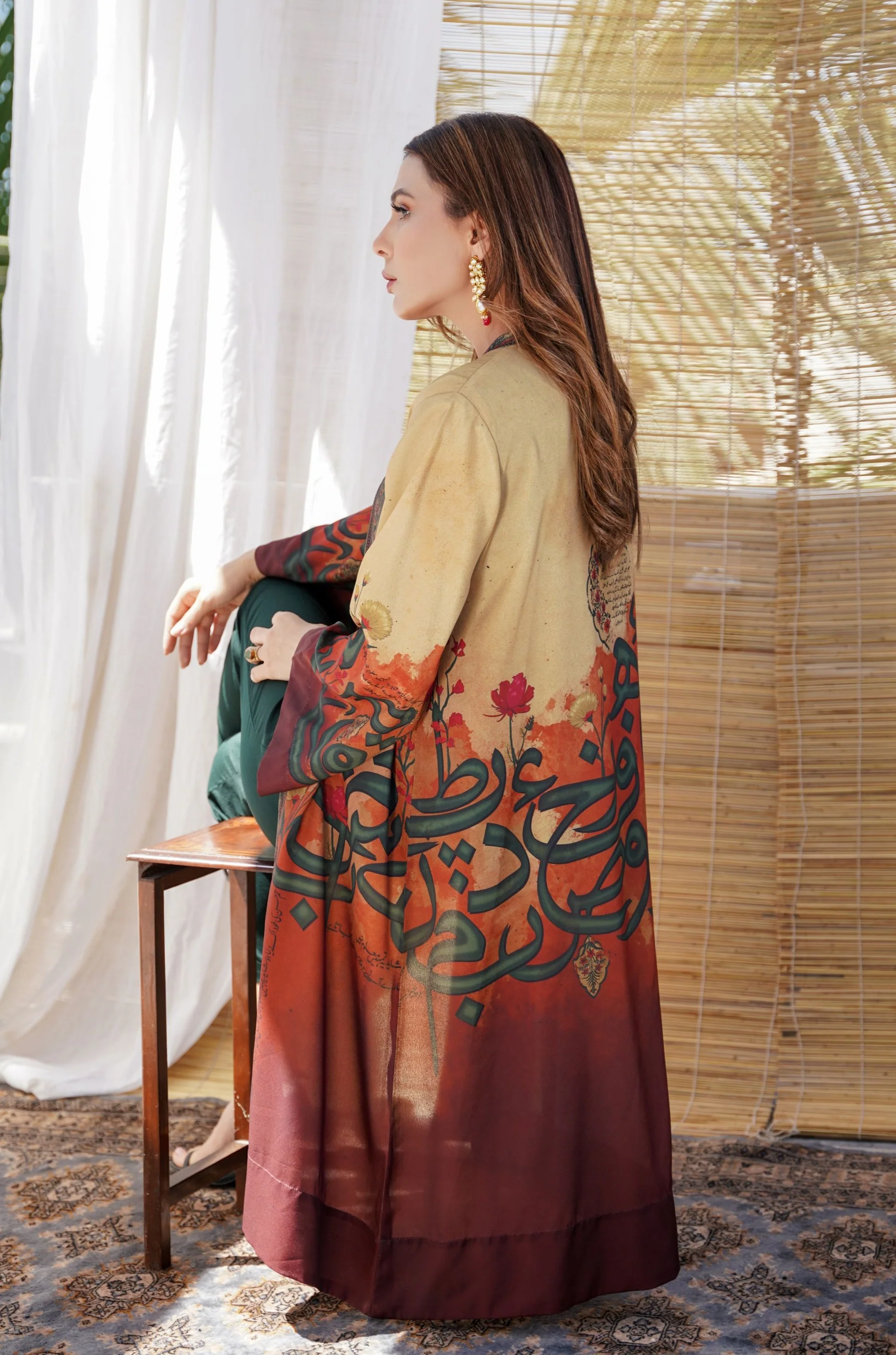 Noor (Light Of Grace) - Shades of Sunset Long Shrug - Image 2