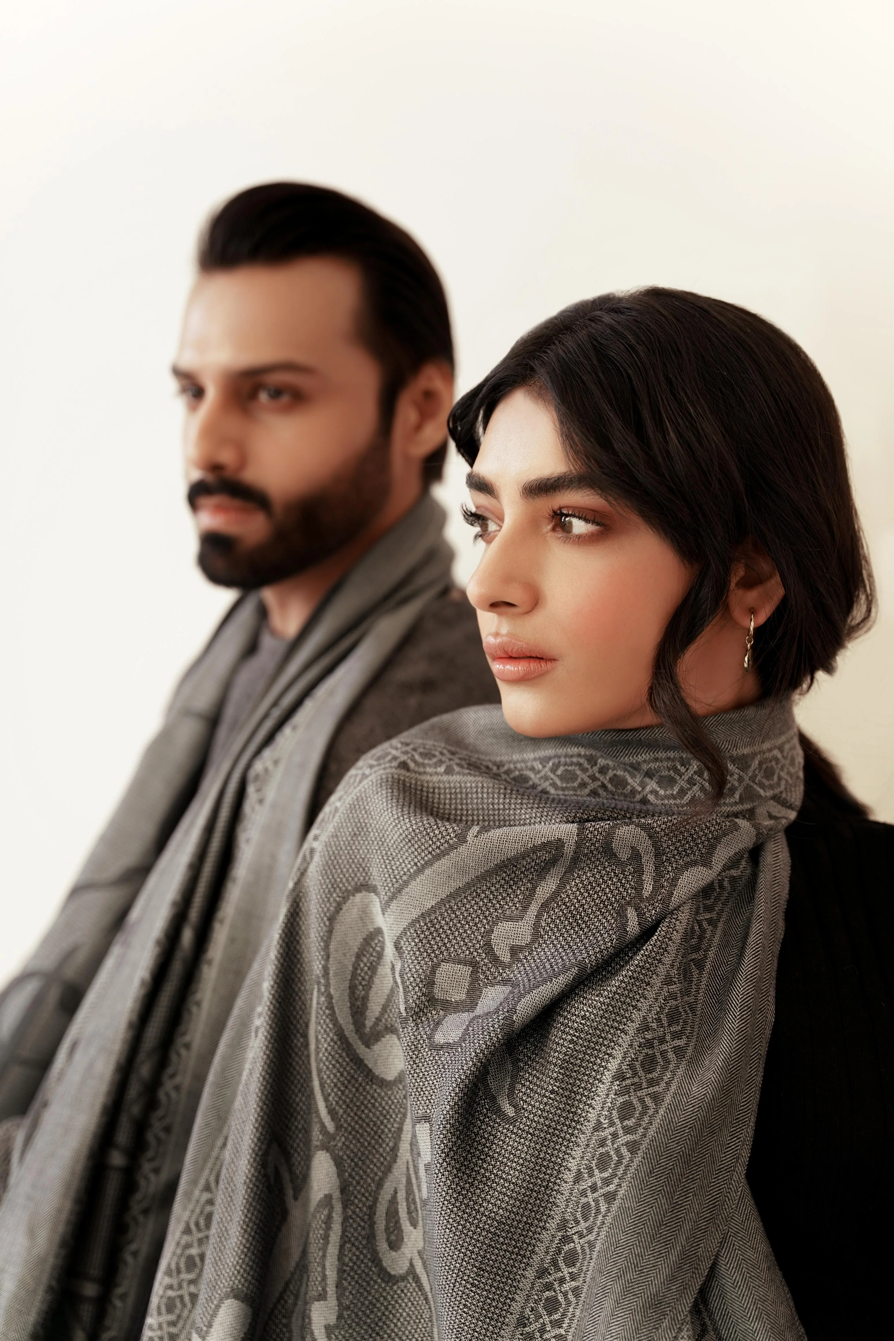 Parvaaz (Wings Of Freedom) - Grey Weaved Stole