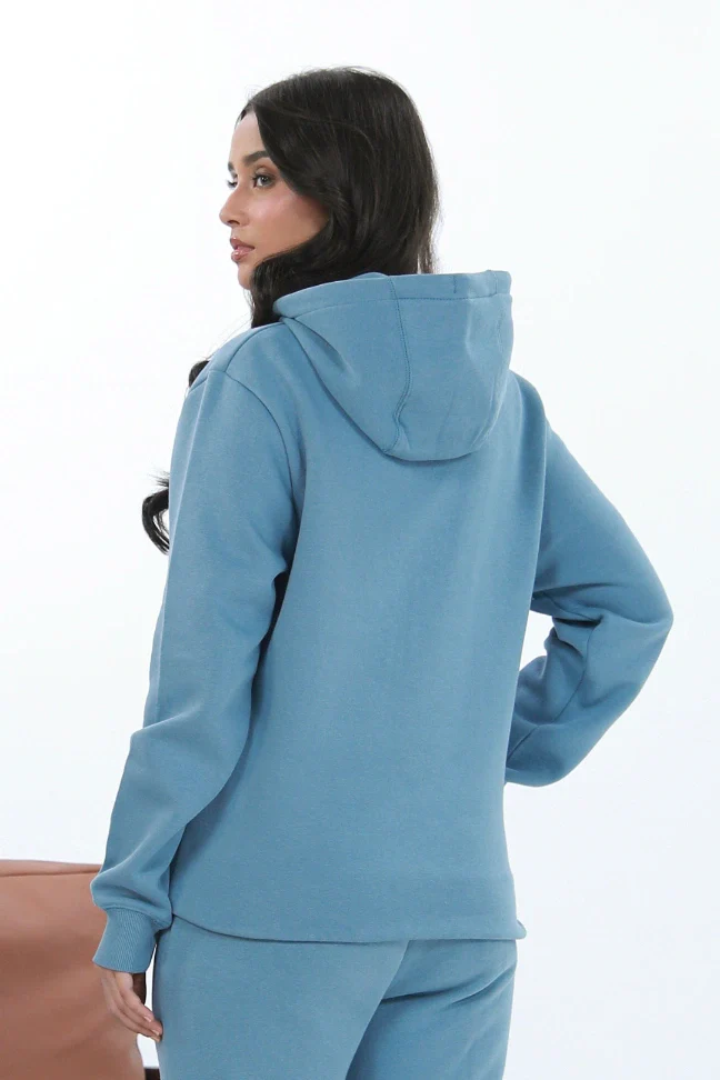 Pullover Hoodie - Mist Blue - Image 6