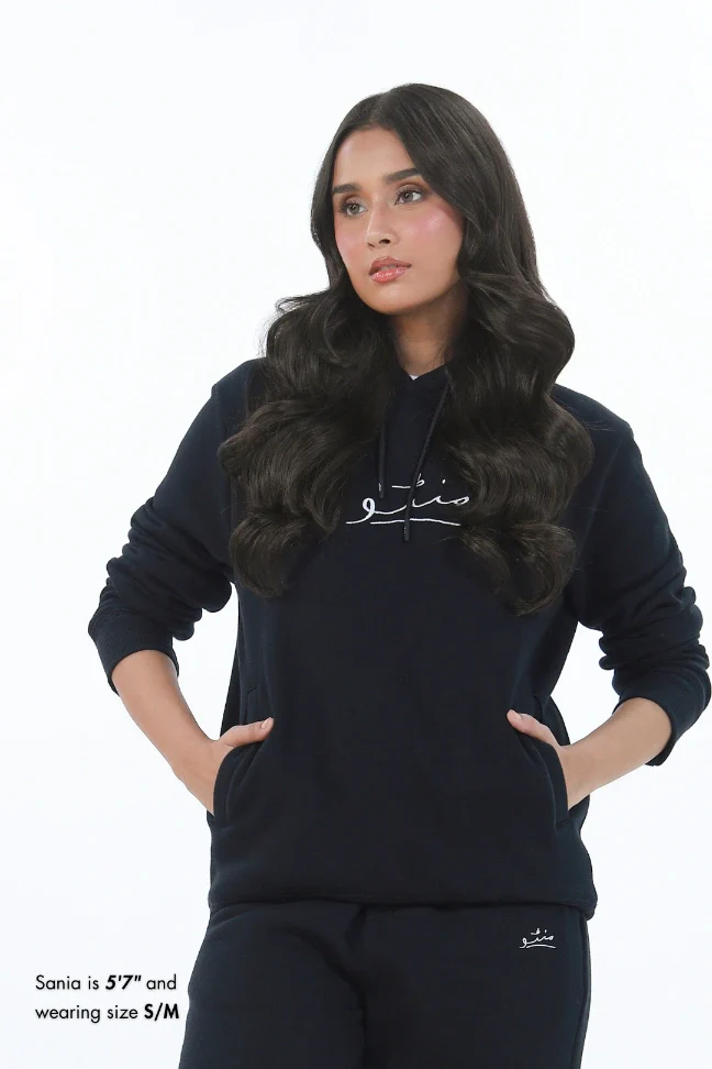 Pullover Hoodie - Raven Black - Image 3