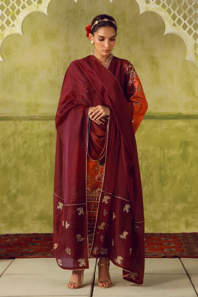 Rukhsar (Radiant Face) Set - Maroon - Image 7
