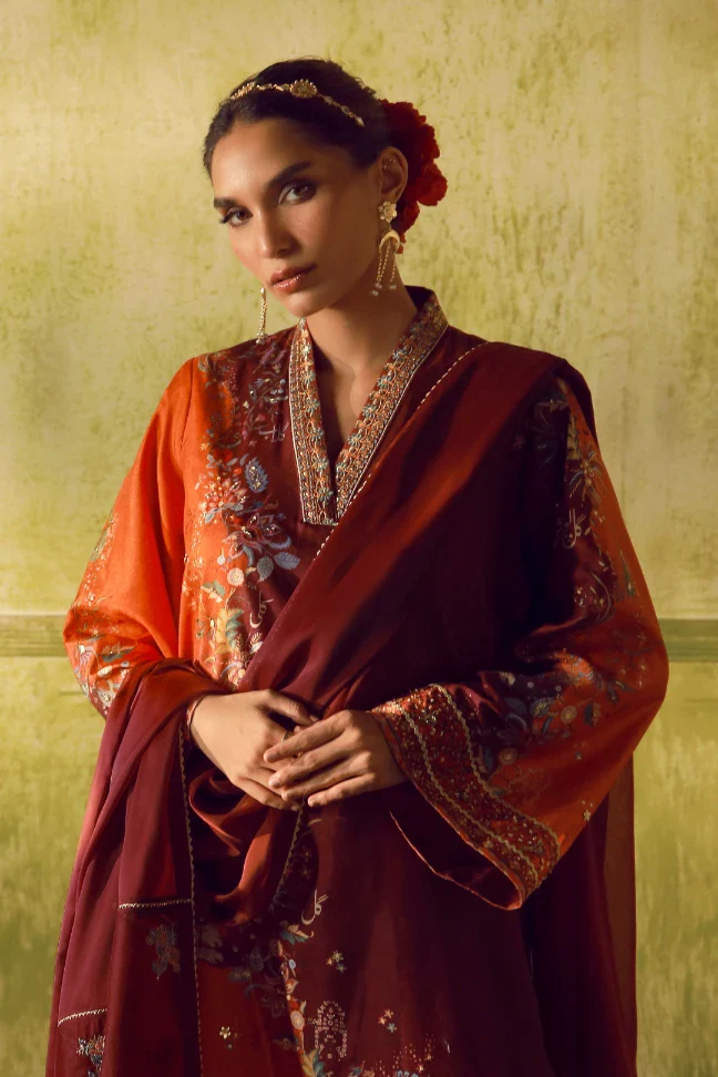 Rukhsar (Radiant Face) Set - Maroon - Image 8