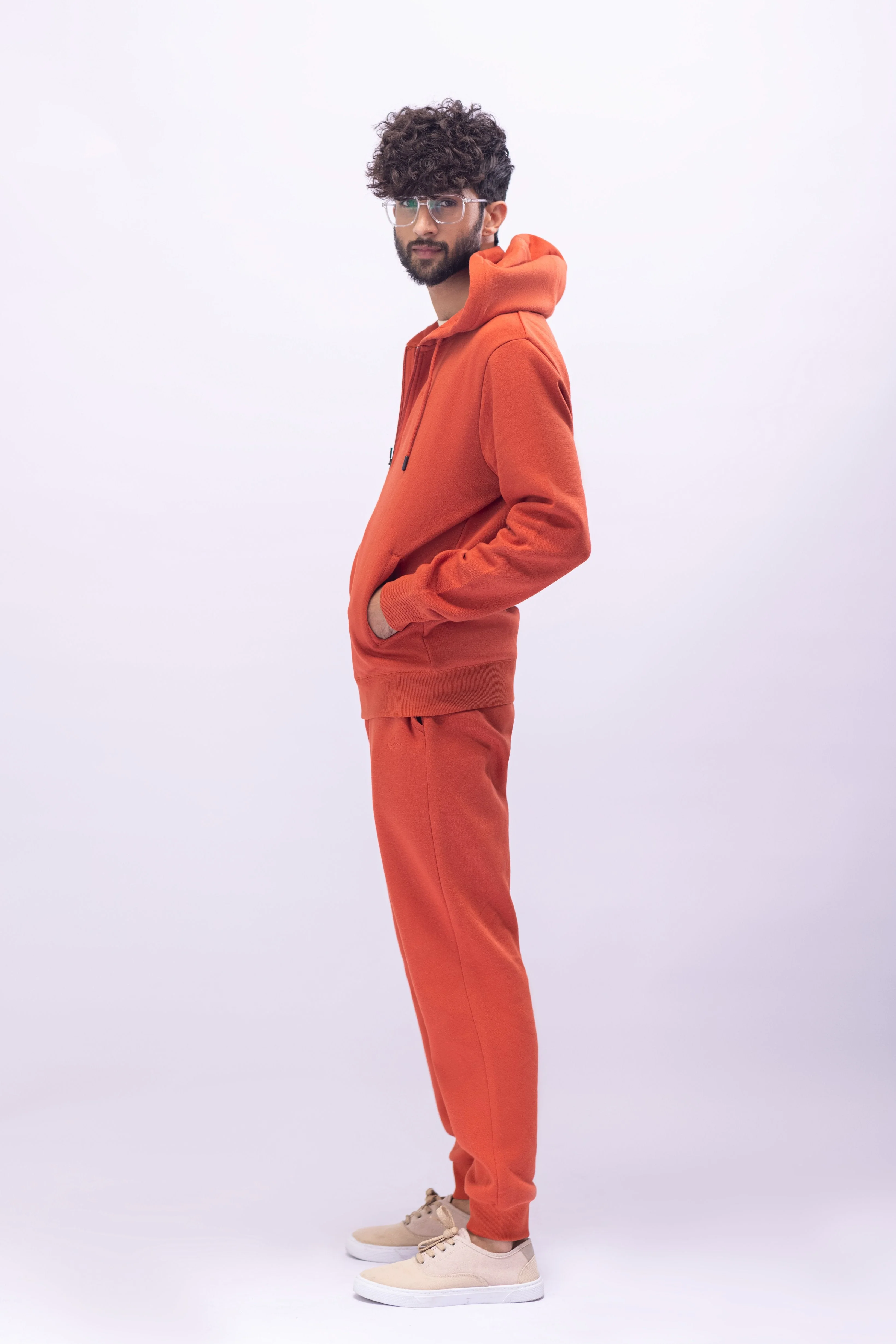 Rust Orange Pullover Hoodie - Image 5