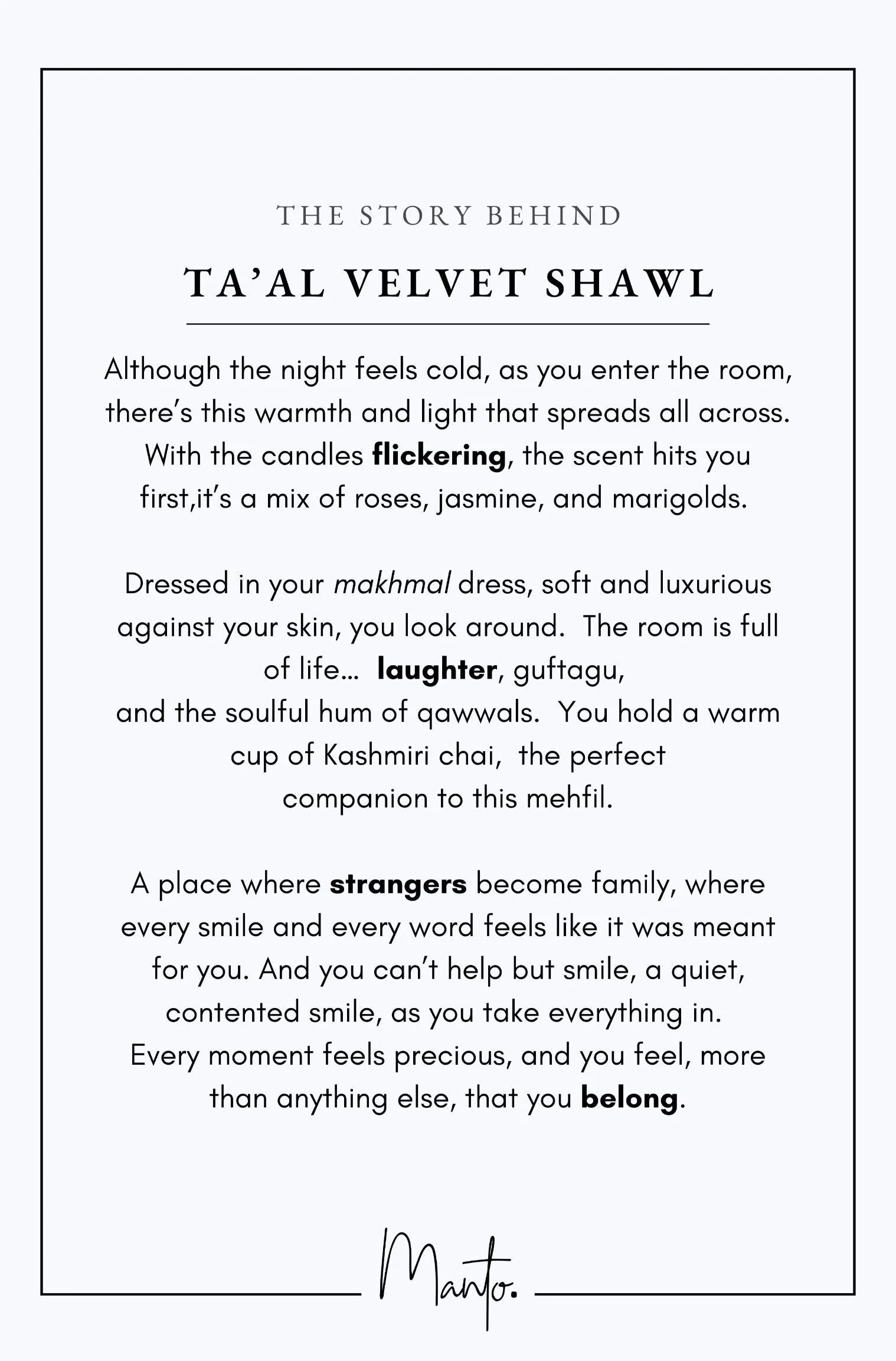 Ta'al (Rhythm) Velvet Shawl - Image 8