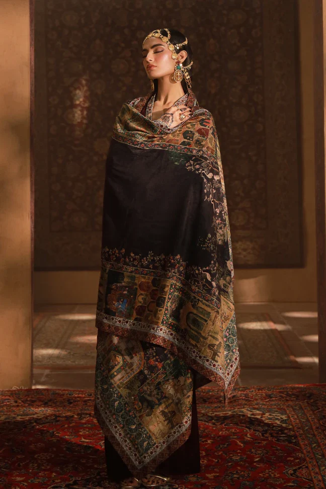 Vasl (Connection) Velvet Shawl - Image 6