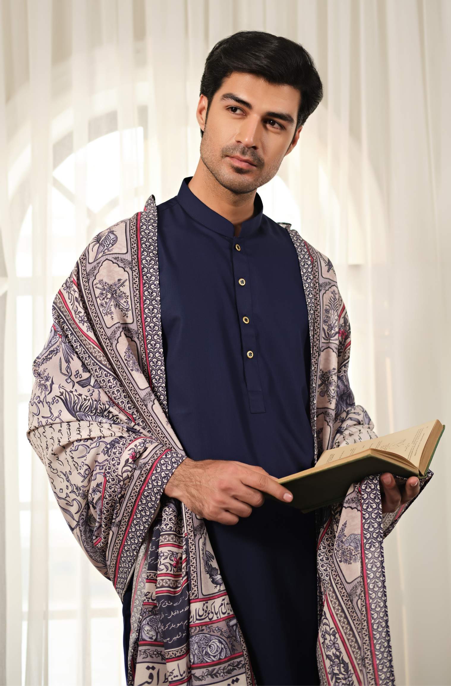 Virsa (Heritage) Odhni - Royal Blue - Image 5
