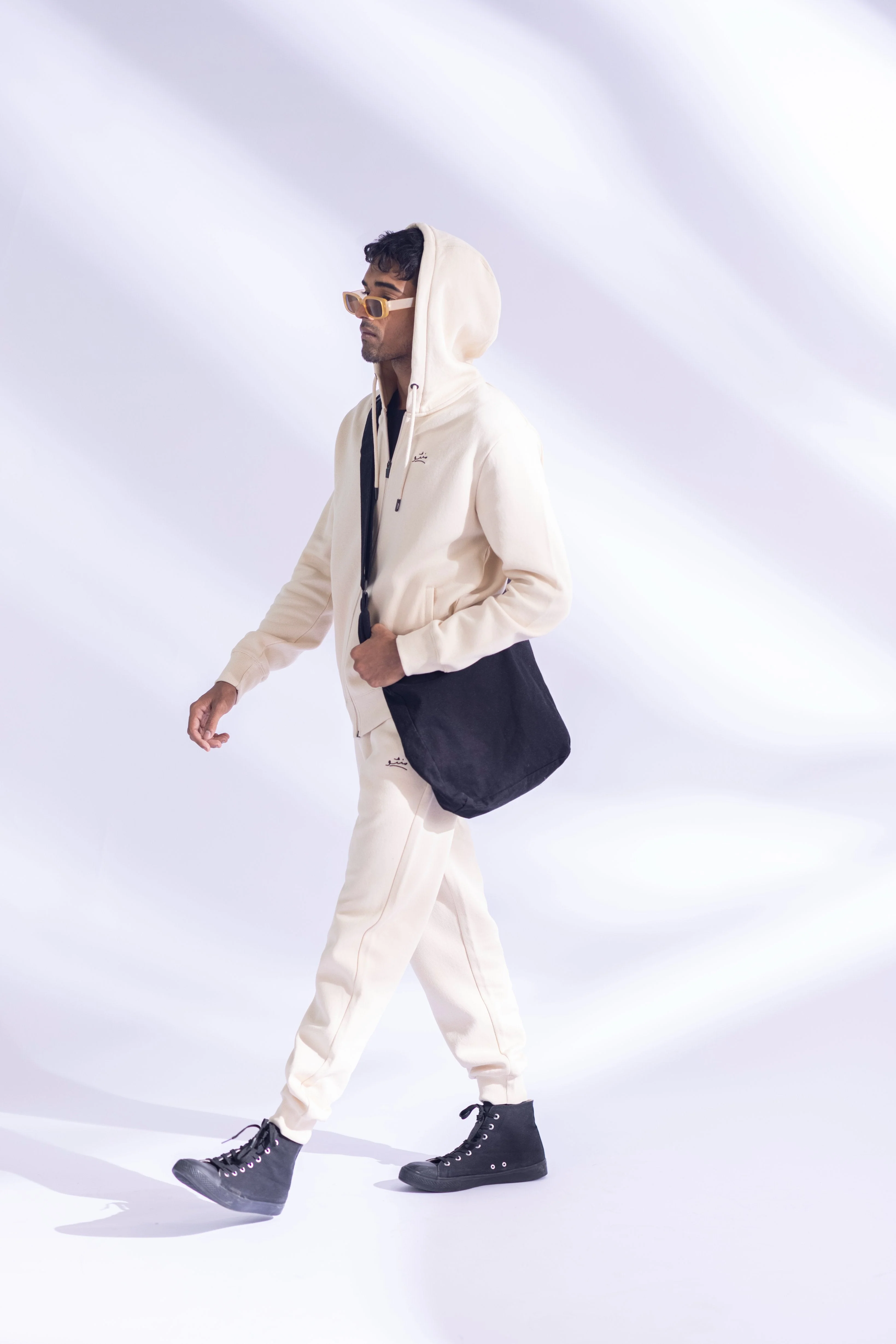 White Sand Zipper Hoodie - Image 6