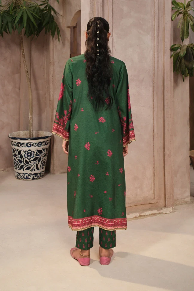 Zaib (Grace) Co-Ord Set - Green & Magenta - Image 8