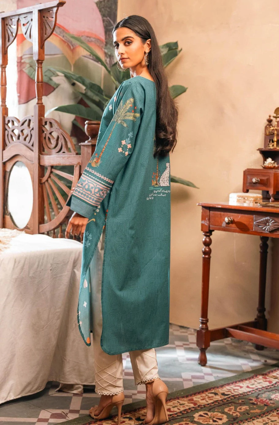 Zeest (Essence of Life) - Teal Kurta - Image 3