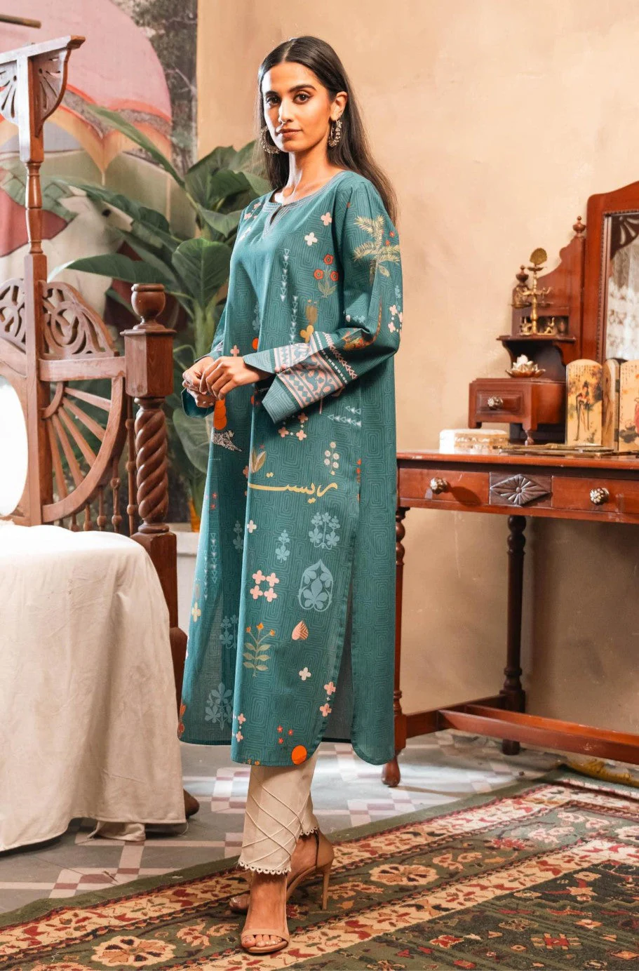 Zeest (Essence of Life) - Teal Kurta - Image 5