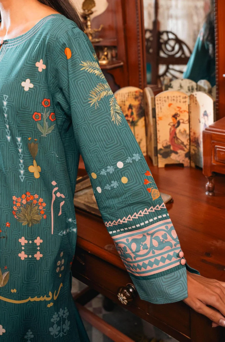 Zeest (Essence of Life) - Teal Kurta - Image 6