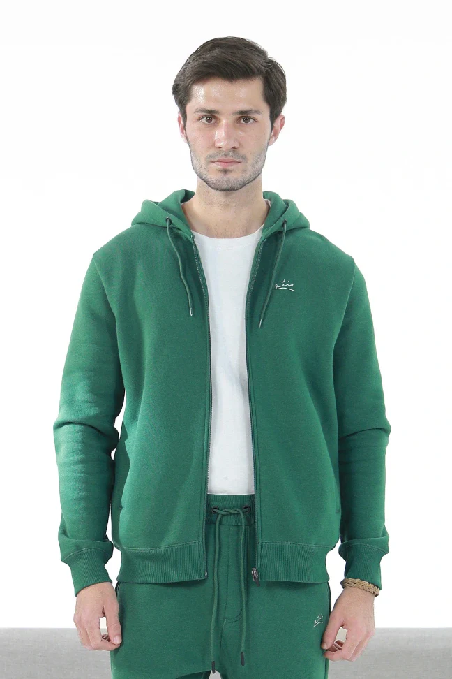 Zipper Hoodie - Great Green - Image 4