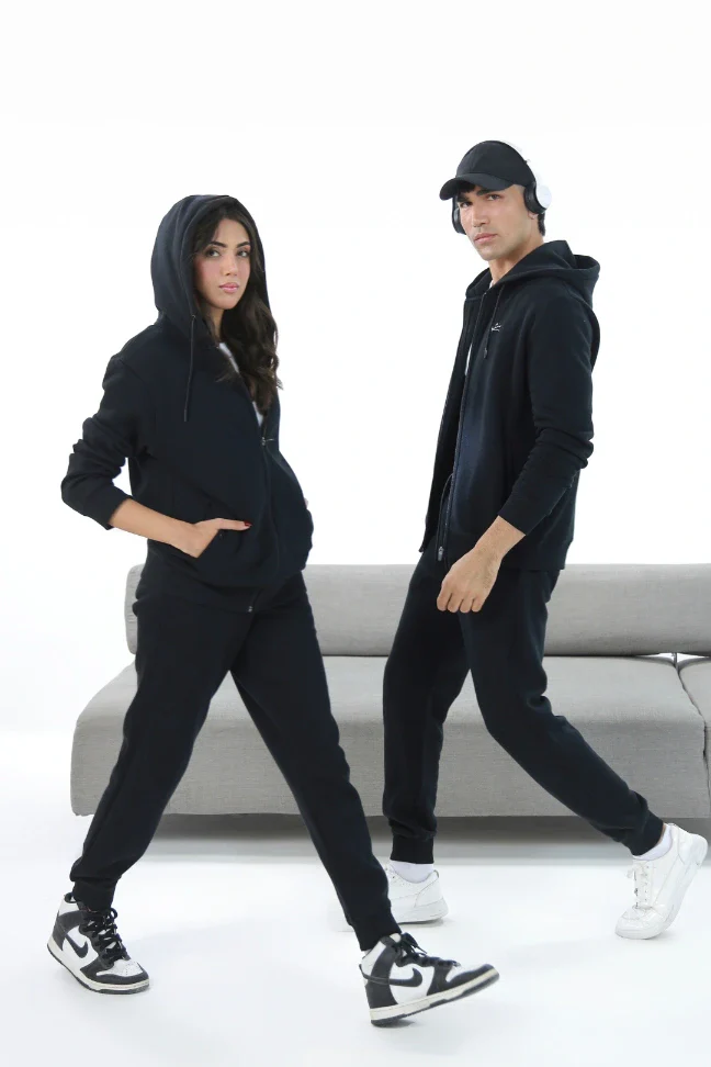 Zipper Hoodie - Raven Black - Image 7