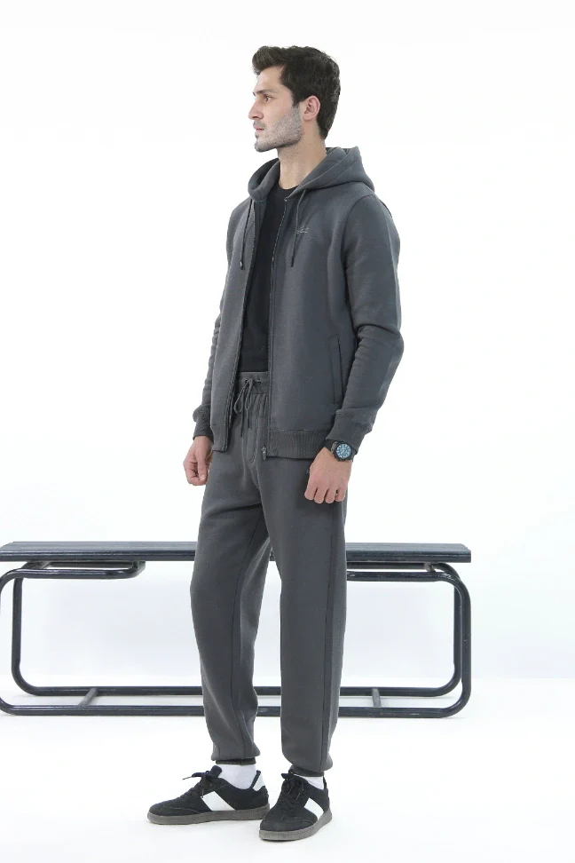 Zipper Hoodie - Titanium Grey - Image 6